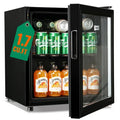 Beverage Refrigerator Cooler 60 Cans WANAI 1.7 Cu.ft Mini Fridge, Glass Door Home Bar Office Dorm