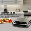 OVENTE Electric Sandwich Maker, Non-Stick Plates, Indicator Lights, Cool Touch Handle, Black GPS401B