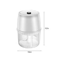 Electric Mini Food Chopper Portable Waterproof Small Garlic Press Chopper Blender Spice Grinder Mincer Processor with USB Charging for Pepper Ginger Onion Chili Pumpkin Veggies Nuts Meat 250ML