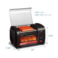 Elite Gourmet EHD-051B New Cuisine Hot Dog Roller and Toaster Oven, Black