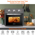 Gray 20 Quart Air Fryer, 5-in-1 Air Fryer Oven Toaster Combo with Accessories & E-Recipes, Convection Oven Countertop, 5 presets for Quick, Easy Family-Sized Meals, UL Certified, 1300W,