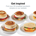 Hamilton Beach Breakfast Sandwich Maker with Egg Cooker Ring, Customize Ingredients, Silver, 25475