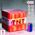 Minecraft Red TNT x9 Can Mini Fridge 6.7L x1 Door Ambient LED Lighting 10.4 in H 10 in W 10 in D