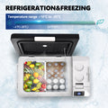 Simzlife 32Qt Car Refrigerator, Portable Fridge with DC&AC for Outdoor, Home, 23.23 in D, 16.34 in H, Black