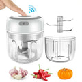 Electric Mini Garlic Chopper, Food Slicer And Mini Food Processor, Mincer For Onion Chili Fruits Ginger Meat Nuts Pepper Vegetable