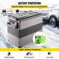 VEVORbrand 55L Portable Car Refrigerator 58 Quart Compact RV Fridge 12/24V DC & 110-240V AC Vehicle Car Truck Boat Mini Electric Cooler for Driving Travel Fishing Outdoor and Home Use -4°F-50°F
